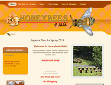 Tablet Screenshot of honeybees4sale.com